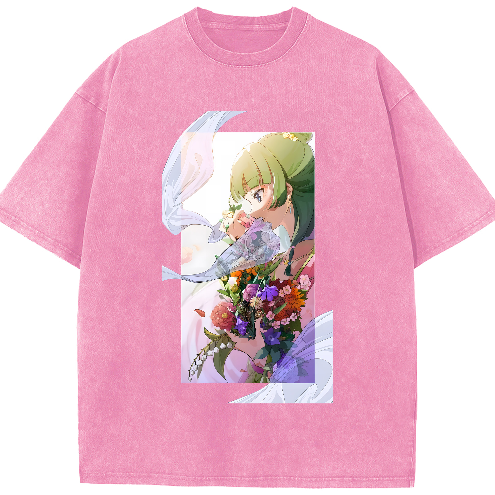 （画像用） 薬屋のひとりごと The Apothecary Diaries 綿100% ヴィンテージ風 半袖Tシャツ（フロントプリント）